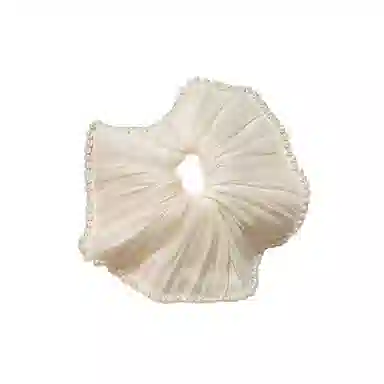 水中玉 韩系超大仿珍珠网纱大肠 扎头 慵懒风 皮筋 头绳 女款