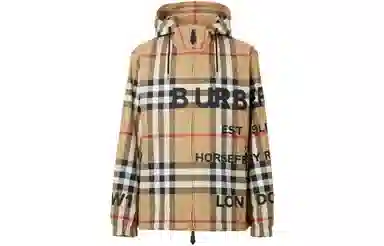 Burberry Logo Hoodie Jacket Brown