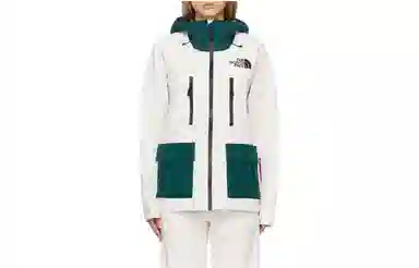 The North Face Logo Print Zip Hoodie White