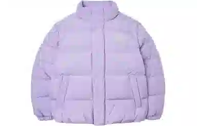 MLB Logo Puffer Jacket Light Purple
