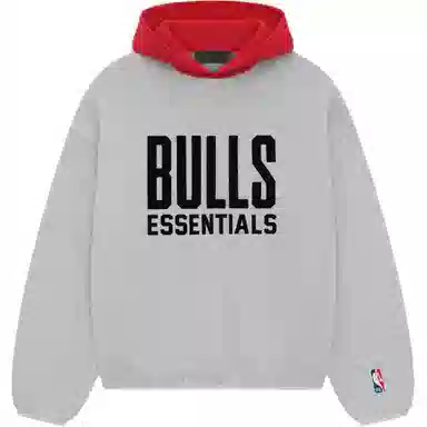 Fear of God Essentials x NBA Essentials Bulls Hoodie Light Heather