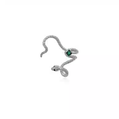 希遇 潮汐灵蛇新中式 轻奢小众设计日常百搭 时尚简约  冷淡风创意设计 合金 耳夹 男女同款情侣款