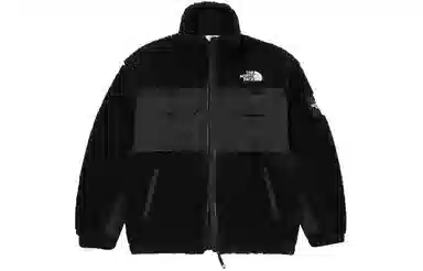 The North Face Logo Fleece Jacket Black
