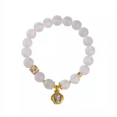 布达拉宫 【做个富婆】招桃花正缘财运亨通好运连连平安顺遂转运珠好人缘#好运 粉水晶 手串 男女同款情侣款