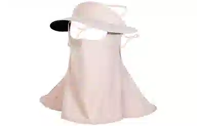 优幽兰 韩版百搭护眼角脸罩夏季防紫外线骑车遮阳帽子一体护颈薄款脸基尼户外出行必备 锦纶 防晒面罩 女款