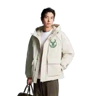 JACK JONES x NBA Bucks Down Jacket Moonlight Grey