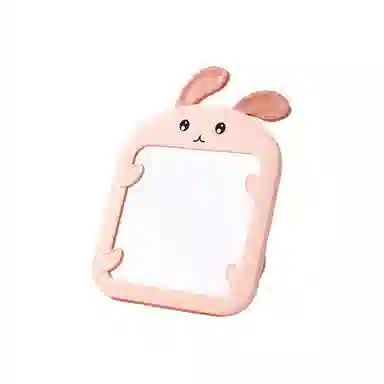 米甜兔 蓝色可爱兔塑料化妆镜 便捷