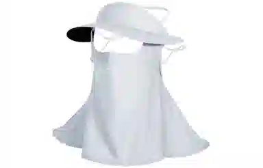 优幽兰 韩版百搭护眼角脸罩夏季防紫外线骑车遮阳帽子一体护颈薄款脸基尼户外出行必备 锦纶 防晒面罩 女款