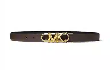 Michael Kors Reversible Logo Leather Belt Brown