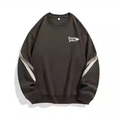 啄木鸟 美式复古宽松圆领长袖卫衣 男女同款 白色