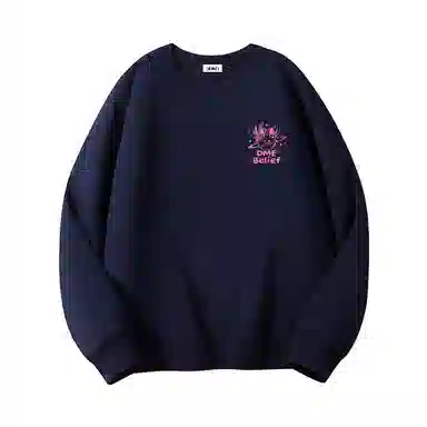 【dme】 星球小兔子字母印花设计潮流时尚版型宽松可爱休闲圆领卫衣 男女同款