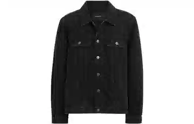 Coach Letter Logo Denim Jacket Black