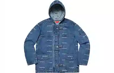 Supreme SS19 Logo Denim Turnout Jacket Denim Logo