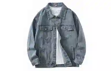 零氏 美式嘻哈高街复古运动无性别慵懒风百搭个性牛仔外套 男女同款