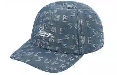 Supreme Week 17 Warp Jacquard Logos Denim 6-Panel