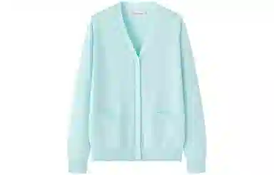 东鲸岁时记 慵懒风高级感宽松显瘦开衫外搭制服上衣针织衫 男女同款 灰野川 绀色