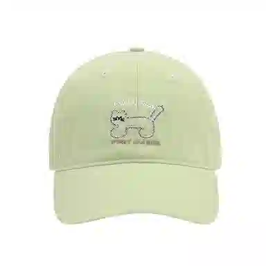 浪莎 日系可爱猫咪刺绣软顶春夏季户外出游休闲百搭学生大头围显脸小防晒遮阳 棉 鸭舌帽 男女同款情侣款