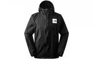 The North Face Logo Print Hoodie Jacket Black