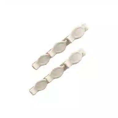 前方大荒野 双层编发一字夹鸭嘴夹前额碎发侧边夹简约清新时尚甜美可爱时髦刘海夹 亚克力/树脂 蓝色发夹 女款