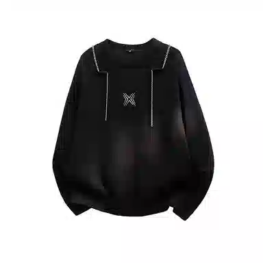 轻迎 链条项链款秋冬打底设计高街痞帅潮男打底衫长袖卫衣 男款