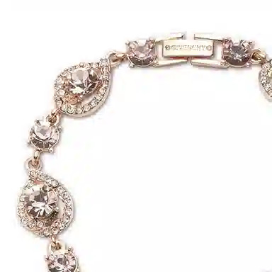 纪梵希 梨形饰边设计 玻璃 手链 女款 玫瑰金