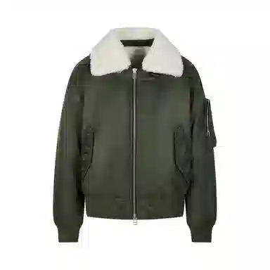 速写 潮流翻领飞行员短款美式个性羽绒服 男款