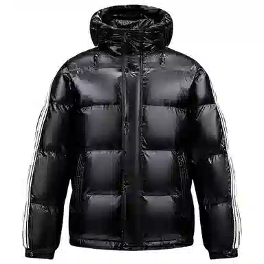 鸭鸭 亮面系列 中青年时尚韩版潮流百搭短款连帽户外休闲运动防寒保暖面包羽绒服 男款