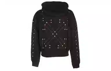 OFF-WHITE Diag Backbone Hoodie Black