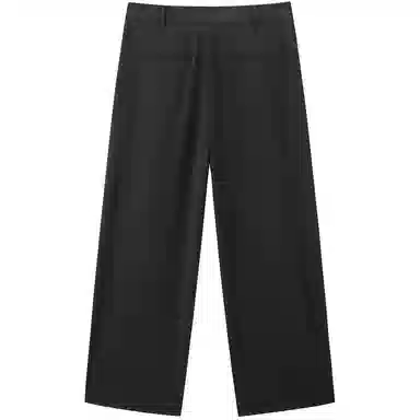 太平鸟 简约舒适纯色休闲裤 女款 黑色