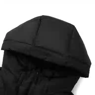 中国李宁 功夫系列 纯色宽松短款连帽长袖羽绒服 男款 黑色