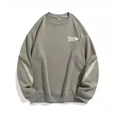 啄木鸟 美式复古宽松圆领长袖卫衣 男女同款 白色