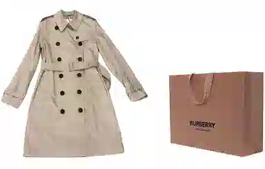 Burberry Beige Double-Breasted Coat