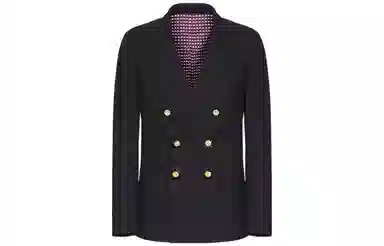Valentino SS22 Double-Breasted Blazer Navy