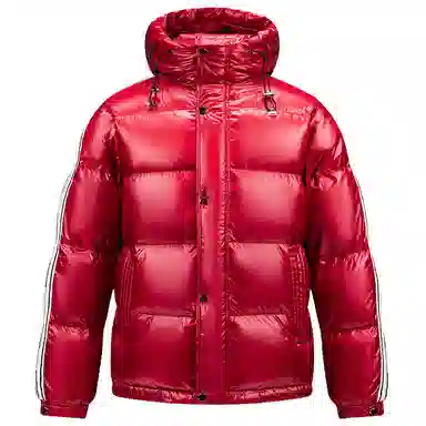 鸭鸭 亮面系列 中青年时尚韩版潮流百搭短款连帽户外休闲运动防寒保暖面包羽绒服 男款