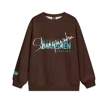 腾讯视频草场地 《斩神之凡尘神域》官方系列 字母动漫人物印花宽松舒适百搭圆领卫衣 男女同款