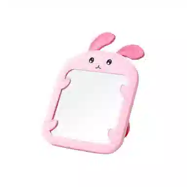 米甜兔 蓝色可爱兔塑料化妆镜 便捷