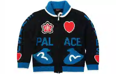 PALACE x EVISU Cowichan Knit Black