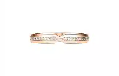 Tiffany & Co. Diamond Nesting Narrow Band Ring Rose Gold