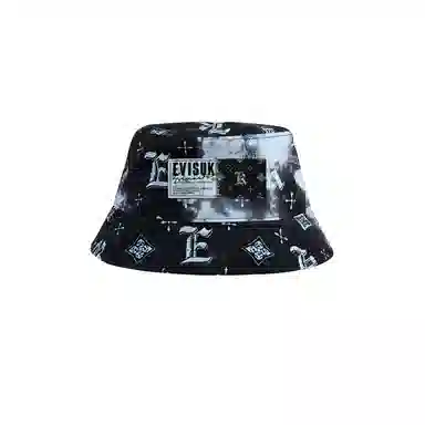 EVISU Printed Bucket Hat Black
