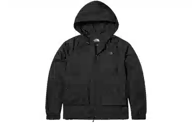 The North Face Logo Print Hoodie Jacket Black