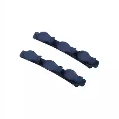 前方大荒野 双层编发一字夹鸭嘴夹前额碎发侧边夹简约清新时尚甜美可爱时髦刘海夹 亚克力/树脂 蓝色发夹 女款