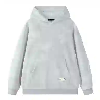 大卫贝肯 美式高街纯色宽松休闲连帽长袖卫衣 男女同款 深灰