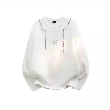 轻迎 链条项链款秋冬打底设计高街痞帅潮男打底衫长袖卫衣 男款