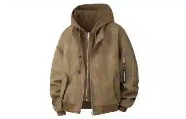 大卫贝肯 美式高街基础经典休闲百搭加厚假两件连帽棉服 男女同款