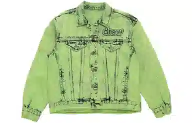 Drew House Letter Logo Denim Jacket Green