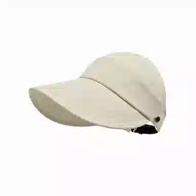 北极绒 夏季速干空顶遮脸扎马尾百搭大头围显脸小遮阳户外出游 聚酯纤维 防晒帽 男女同款情侣款