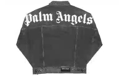 PALM ANGELS Printed Logo Denim Jacket logo