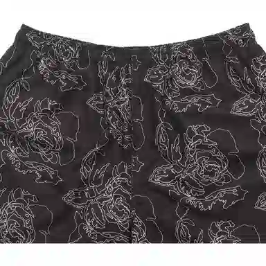 Stussy Embroidered Floral Shorts Black