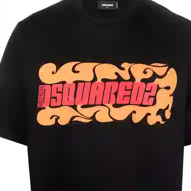 DSQUARED 2 SS22 Wave Logo Slouch T