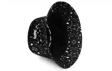 肯默 纯棉渔夫帽 抽象潮流印花 防晒遮阳帽 男女同款 黑色/白色/紫色